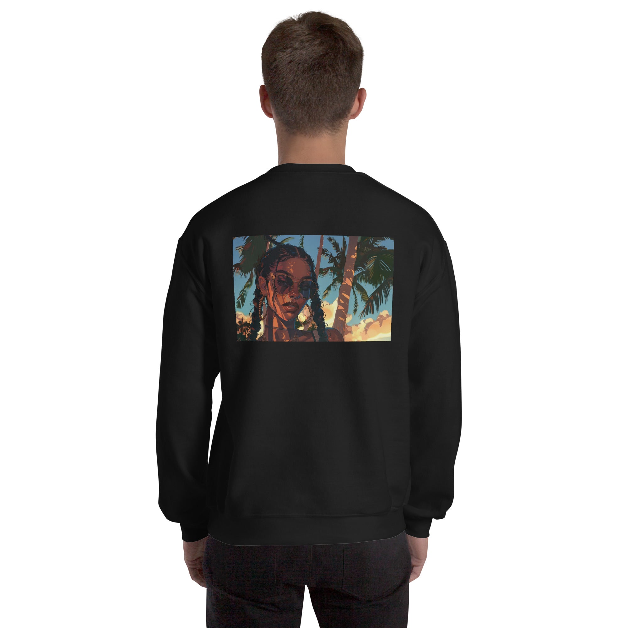 Sunset Runaway Artistic Crew Neck Sweatshirt