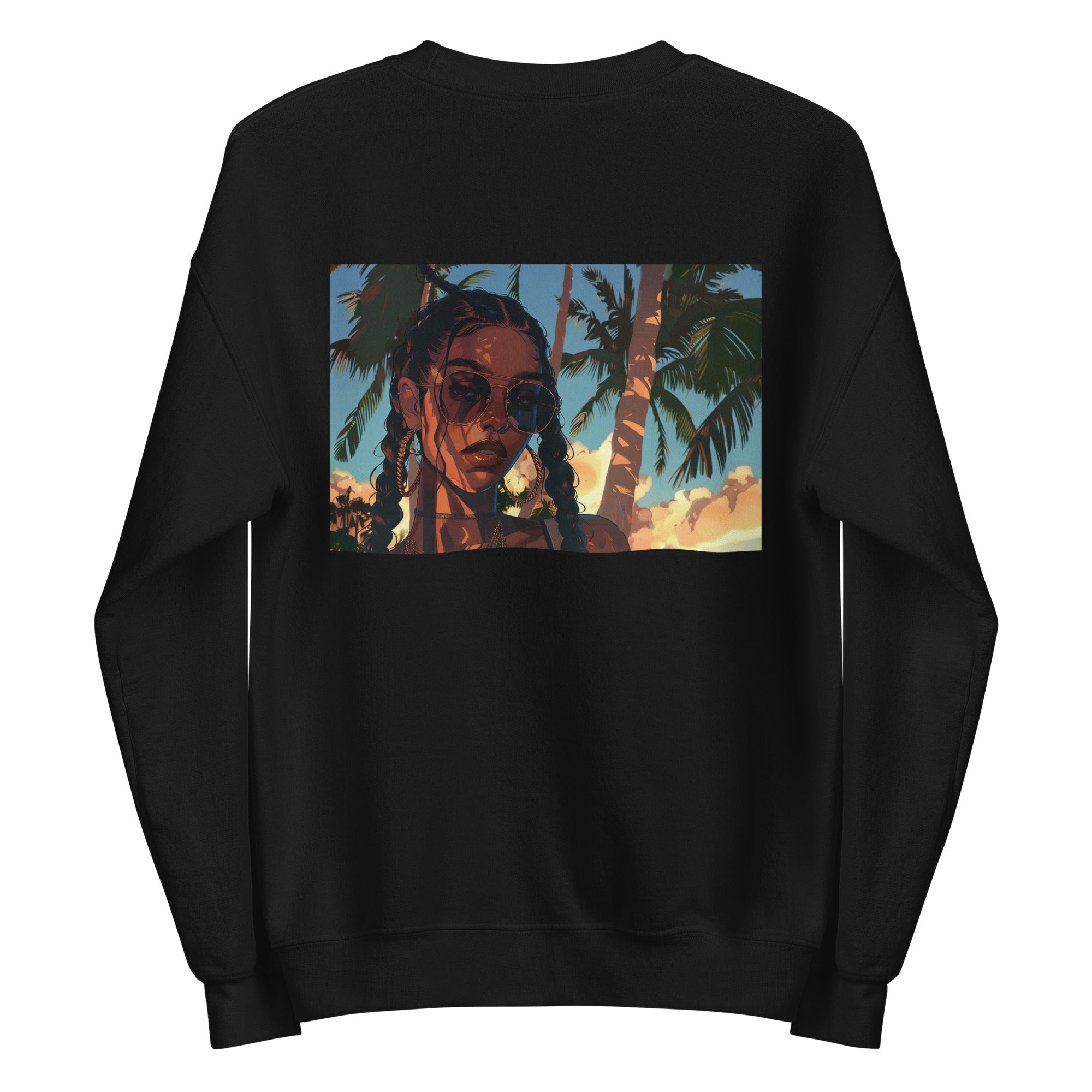 Sunset Runaway Artistic Crew Neck Sweatshirt